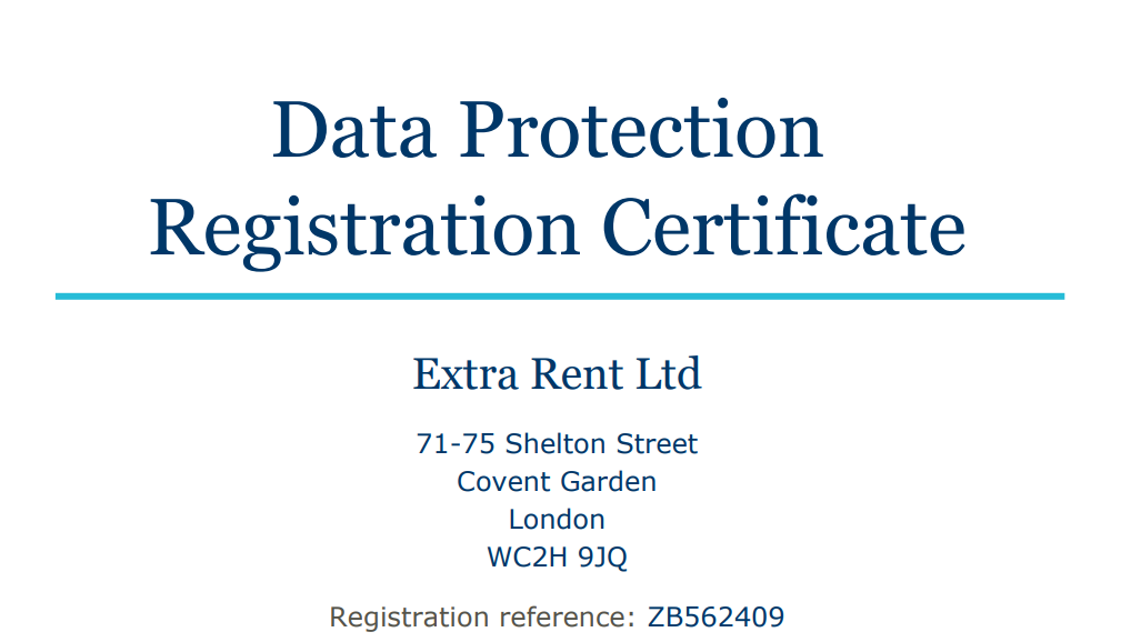 Data ProtectionRegistration Certificate